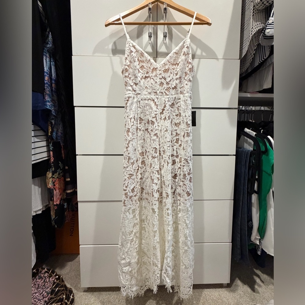 Lulu's Ivory Lace Dress